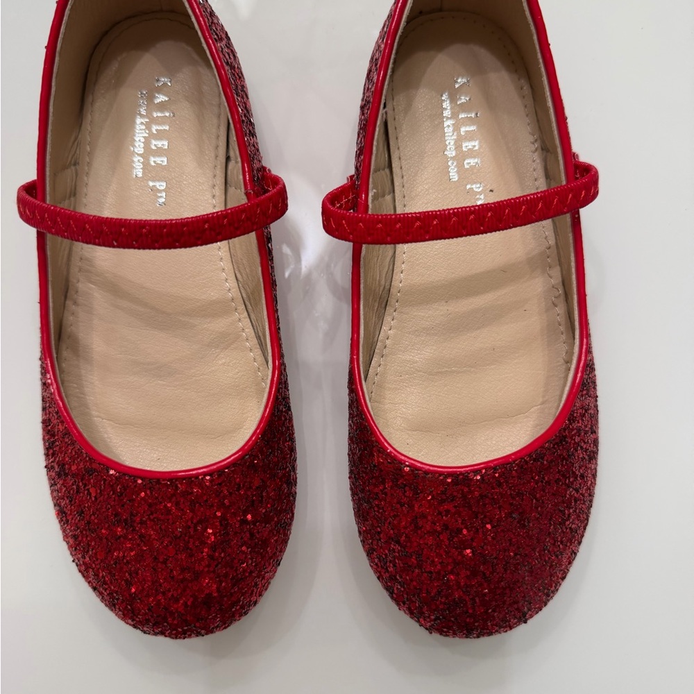 Red Glitter Kids Shoes